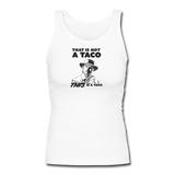 Women's Fitted Tank - This Is A Taco - white