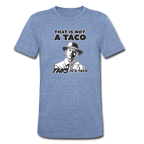 Men's Tri-Blend T-Shirt - This Is A Taco - heather Blue