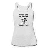 Women’s Racerback Tank - This Is A Taco - heather white