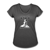 Women's V-Neck T-Shirt - This Is A Taco - deep heather