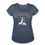 Women's V-Neck T-Shirt - This Is A Taco - navy heather