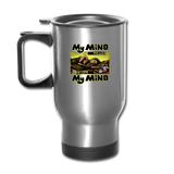 Travel Mug - My Mind On Coffee (Woman) - silver