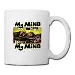 Coffee/Tea Mug - My Mind On Coffee (Woman) - white