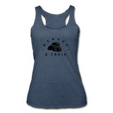 Women’s Racerback Tank - Menage A Trois (Black Logo) - heather navy