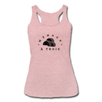 Women’s Racerback Tank - Menage A Trois (Black Logo) - heather dusty rose