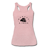 Women’s Racerback Tank - Menage A Trois (Black Logo) - heather dusty rose