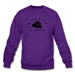 Crewneck Sweatshirt - Menage A Trois (Black Logo) - purple