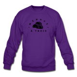 Crewneck Sweatshirt - Menage A Trois (Black Logo) - purple