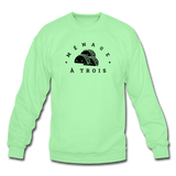 Crewneck Sweatshirt - Menage A Trois (Black Logo) - lime