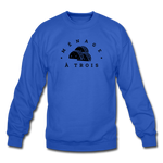 Crewneck Sweatshirt - Menage A Trois (Black Logo) - royal blue