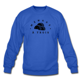 Crewneck Sweatshirt - Menage A Trois (Black Logo) - royal blue