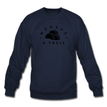 Crewneck Sweatshirt - Menage A Trois (Black Logo) - navy