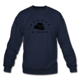 Crewneck Sweatshirt - Menage A Trois (Black Logo) - navy