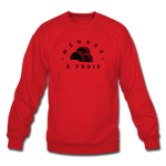 Crewneck Sweatshirt - Menage A Trois (Black Logo) - red