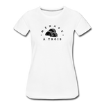 Women’s T-Shirt - Menage A Trois (Black Logo) - white