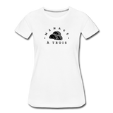 Women’s T-Shirt - Menage A Trois (Black Logo) - white