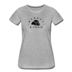 Women’s T-Shirt - Menage A Trois (Black Logo) - heather gray