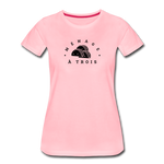 Women’s T-Shirt - Menage A Trois (Black Logo) - pink