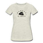 Women’s T-Shirt - Menage A Trois (Black Logo) - heather oatmeal