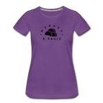 Women’s T-Shirt - Menage A Trois (Black Logo) - purple