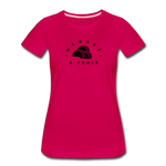 Women’s T-Shirt - Menage A Trois (Black Logo) - dark pink