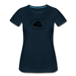 Women’s T-Shirt - Menage A Trois (Black Logo) - deep navy