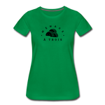 Women’s T-Shirt - Menage A Trois (Black Logo) - kelly green