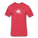 Fitted Men's T-Shirt - Menage A Trois (White Logo) - heather red