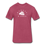 Fitted Men's T-Shirt - Menage A Trois (White Logo) - heather burgundy