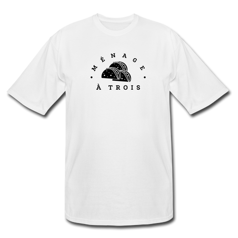 Men's Tall T-Shirt - Menage A Trois (Black Logo) - white