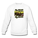 Crewneck Sweatshirt - My Mind On Coffee (Woman) - white