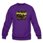 Crewneck Sweatshirt - My Mind On Coffee (Woman) - purple