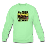 Crewneck Sweatshirt - My Mind On Coffee (Woman) - lime