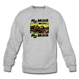 Crewneck Sweatshirt - My Mind On Coffee (Woman) - heather gray