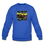 Crewneck Sweatshirt - My Mind On Coffee (Woman) - royal blue