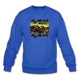 Crewneck Sweatshirt - My Mind On Coffee (Woman) - royal blue