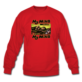 Crewneck Sweatshirt - My Mind On Coffee (Woman) - red