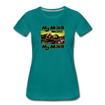 Women’s T-Shirt - My Mind On Coffee (Woman) - teal