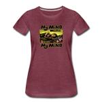 Women’s T-Shirt - My Mind On Coffee (Woman) - heather burgundy