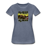 Women’s T-Shirt - My Mind On Coffee (Woman) - heather blue