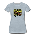 Women’s T-Shirt - My Mind On Coffee (Woman) - heather ice blue