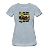 Women’s T-Shirt - My Mind On Coffee (Woman) - heather ice blue