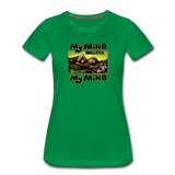 Women’s T-Shirt - My Mind On Coffee (Woman) - kelly green