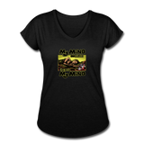 Women's V-Neck T-Shirt - My Mind On Coffee (Woman) - black