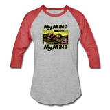 Baseball T-Shirt - My Mind On Coffee (Woman) - heather gray/red