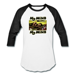 Baseball T-Shirt - My Mind On Coffee (Woman) - white/black