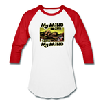 Baseball T-Shirt - My Mind On Coffee (Woman) - white/red