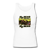 Women's Fitted Tank - My Mind On Coffee (Woman) - white