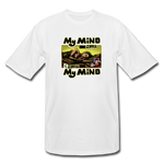 Men's Tall T-Shirt - My Mind On Coffee (Woman) - white