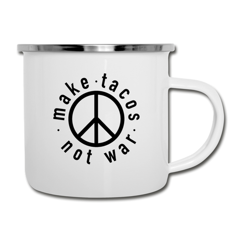 Camper Mug - Make Tacos Not War - white